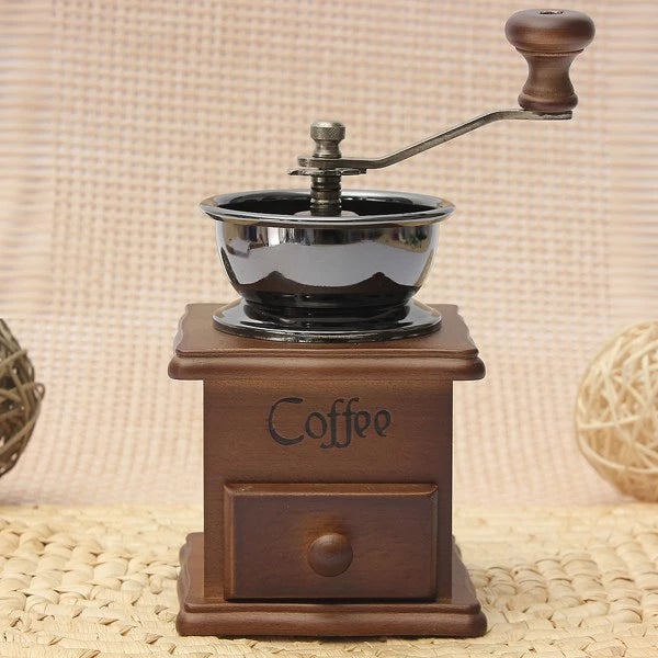 Wooden Coffee Grinder, Vintage Style, Manual Coffee Grinder, Retro