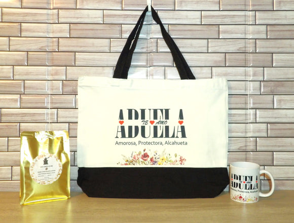 abuela personalized tote bag gift set