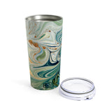 Aqua mosaic tumbler 20oz