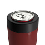 Cranberry Red Beer Koozie up-close