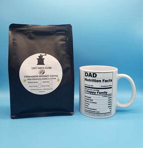 Dad nutrition facts coffee mug gift set
