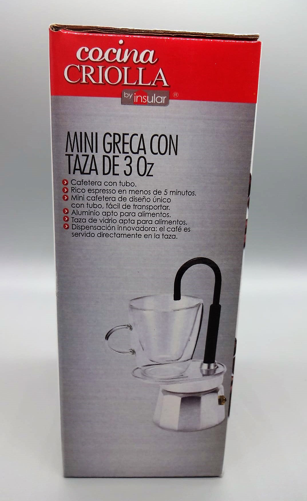 COCINA CRIOLLA 6 CUPS ALUMINIUM 5 MINUTES EXPRESS COFFEE MAKER GRECA DE CAFE