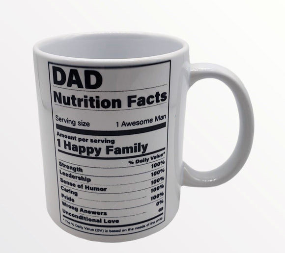 dad nutritional coffee mug