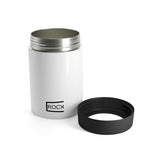 Camo White Beer Koozie lid off