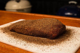 beef brisket with coffee rub and seasoning