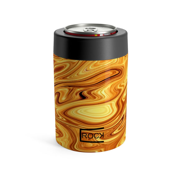 Gold Mosaic Beer Koozie front