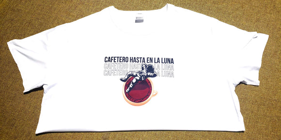 t-shirt cafetero hasta en la luna