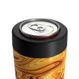 Gold Mosaic Beer Koozie up-close