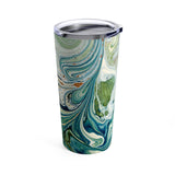 Aqua mosaic tumbler 20oz