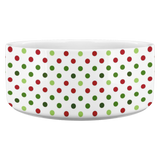 Pets bowls Christmas dot left side