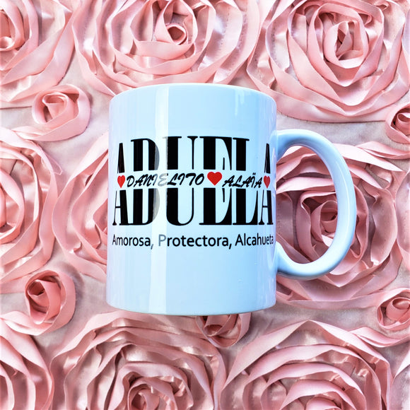 personalized abuela coffee mug